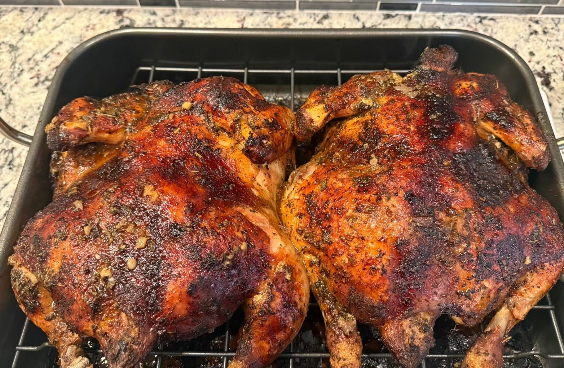 Two herb-roasted whole chickens