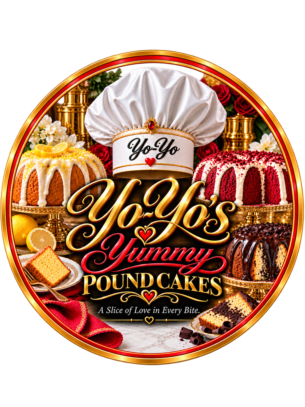 Yo-Yo's Yummy Pound Cakes logo