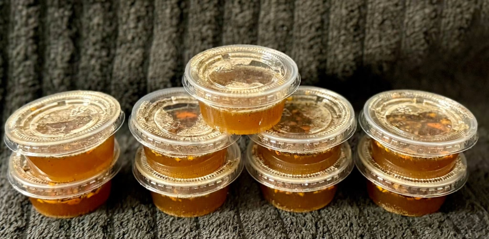 House-made pepper sauce cups