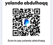 PayPal QR code to pay Yolanda Abdulhaqq