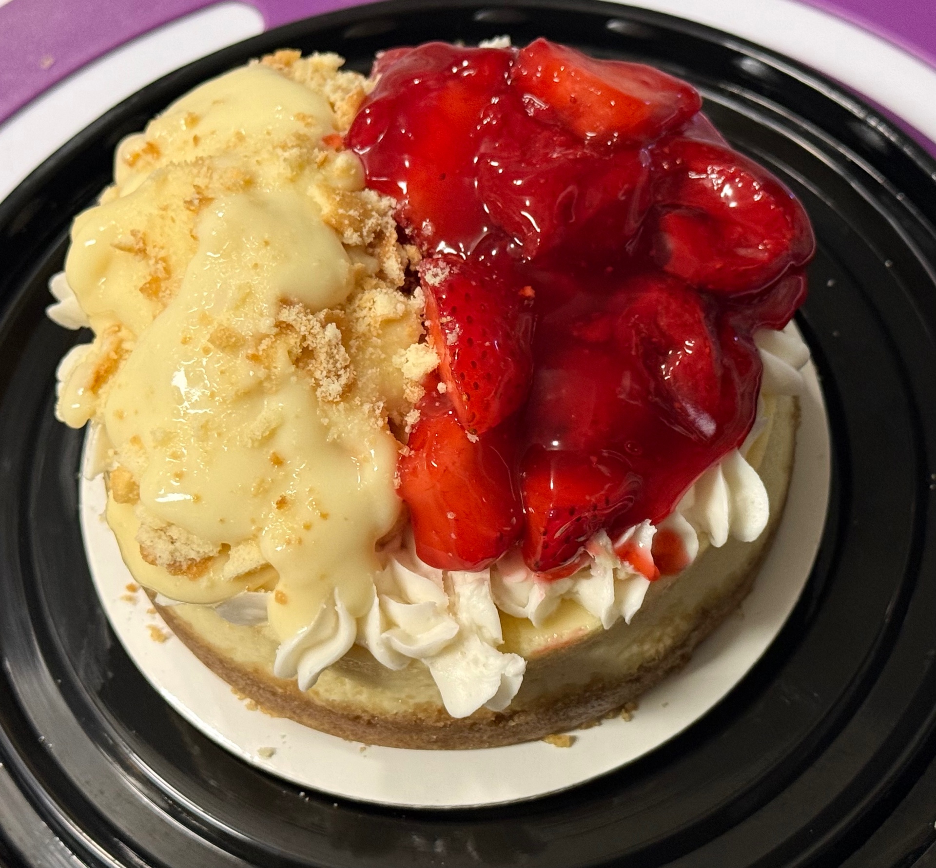 Strawberry banana pudding slice