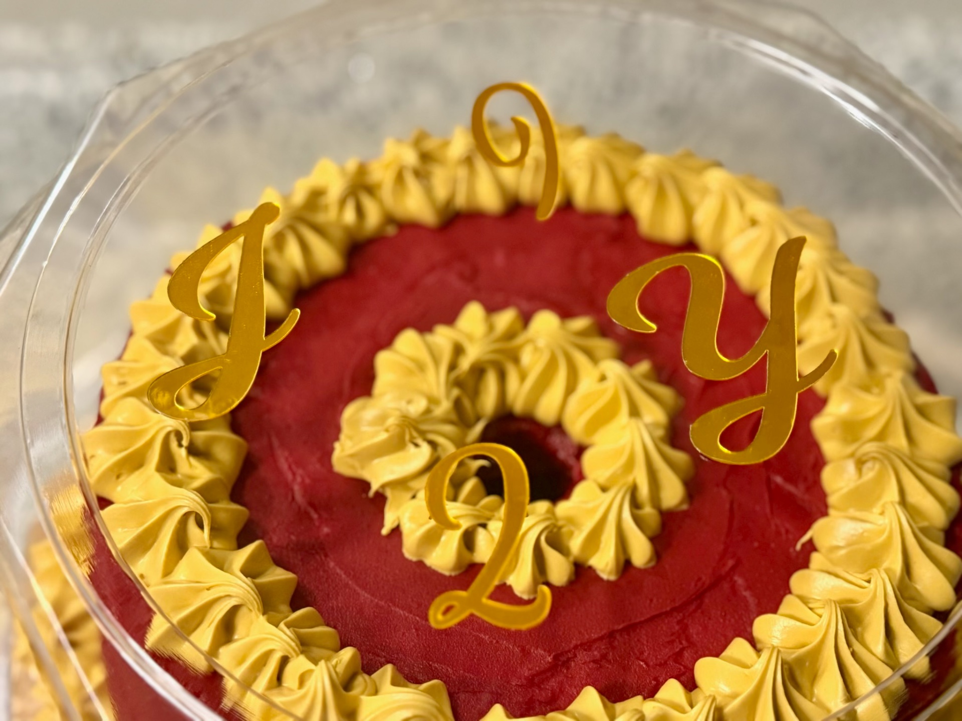 Red velvet celebration cake