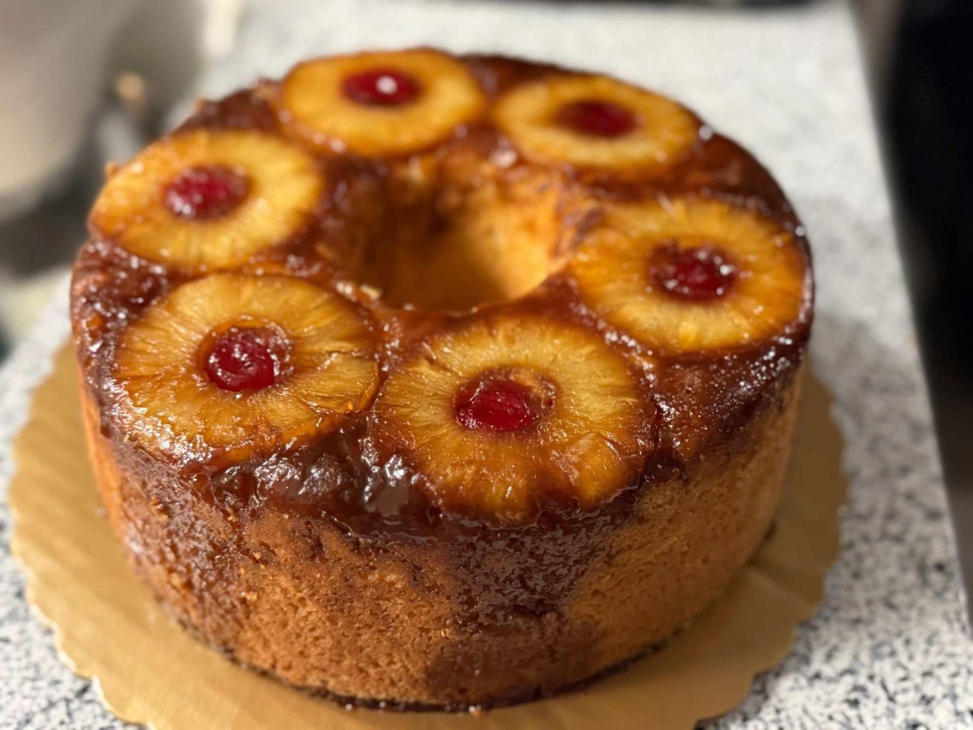 Pineapple upside down pound cake