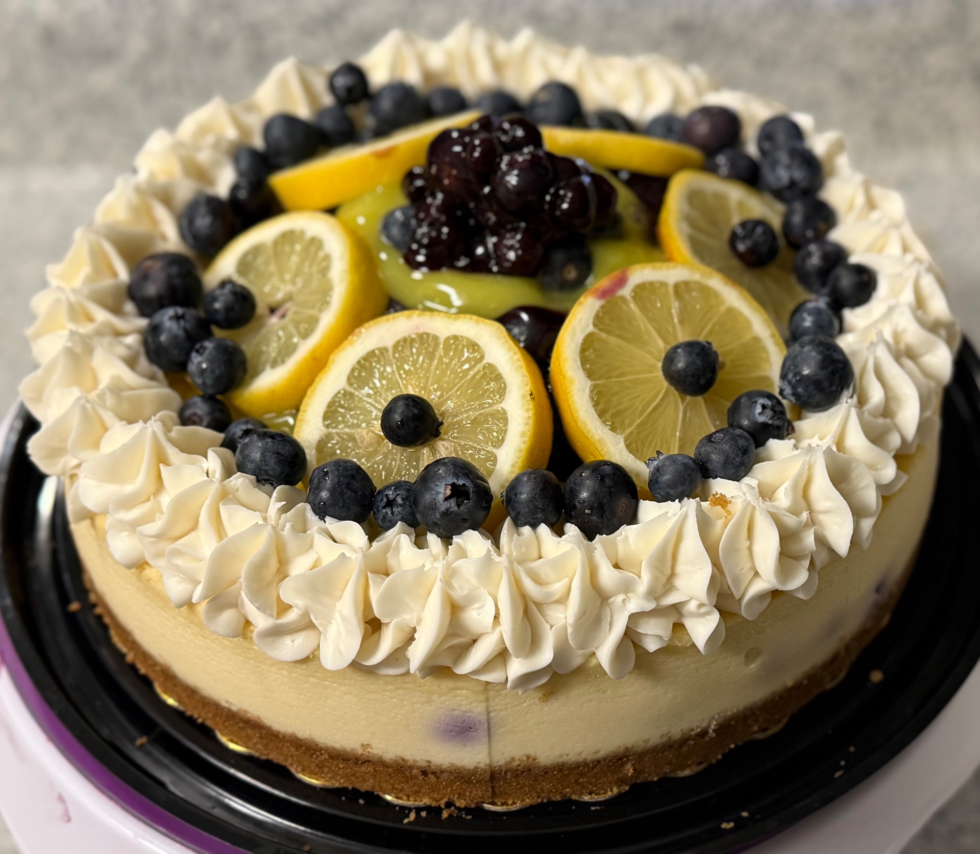 Lemon blueberry cheesecake