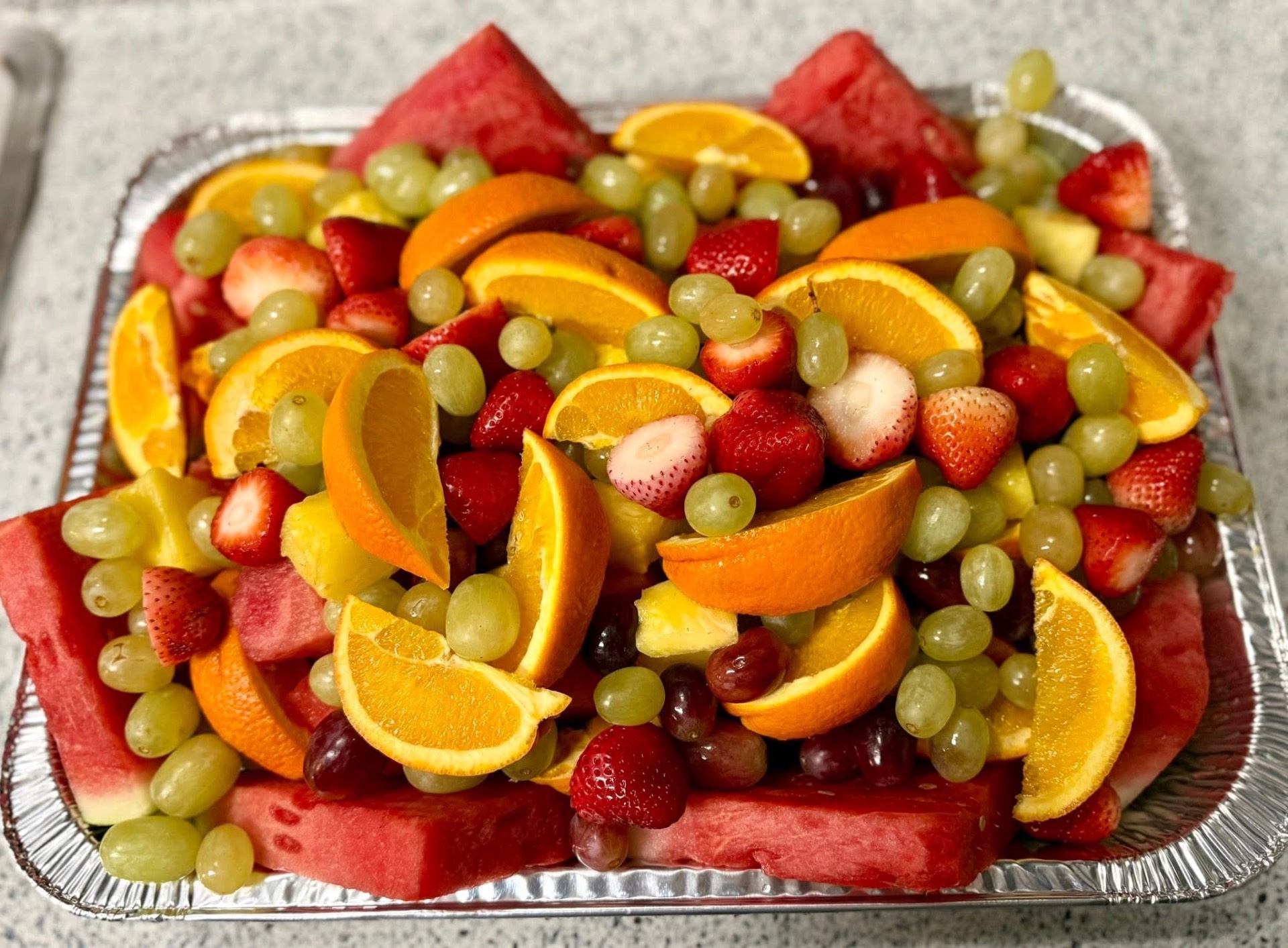 Fresh fruit tray catered for a Houston corporate event